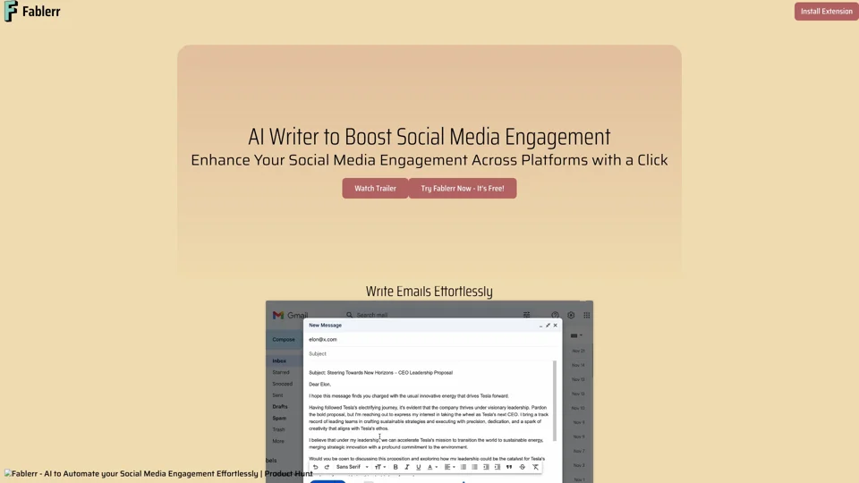 Fablerr — AI Writer to Boost Social Media Engagement — Fablerr