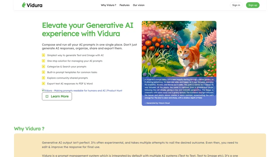 Vidura - Prompt Manager for Generative AI