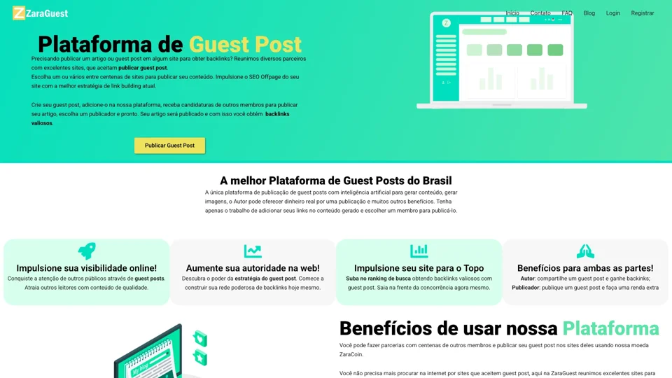 Plataforma de Guest Post - ZaraGuest